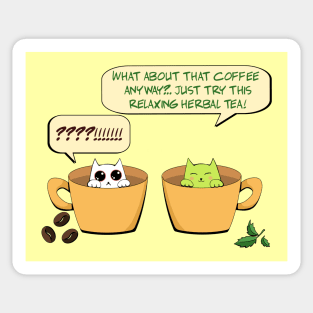 Coffee vs Tea Sticker